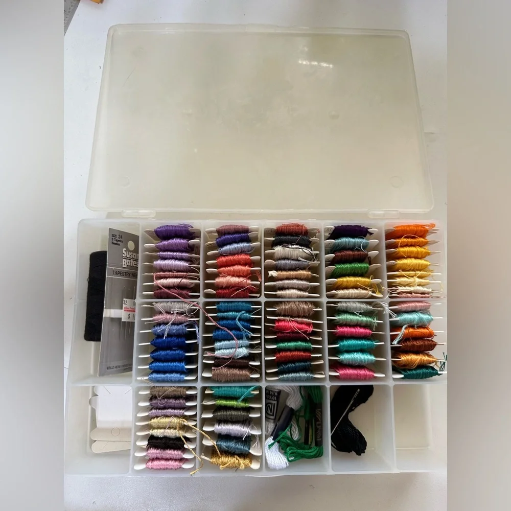 Multi-Color Embroidery Floss Organizer Kit - clear Darice Storage Case